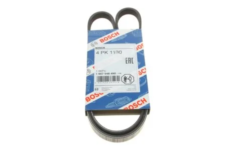 Ремінь генератора Toyota Yaris 1.5/1.3 99-05 (4PK1180) BOSCH 1987948490