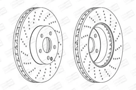Гальмівний диск перед. W204/W212/C207 1.8-3.5 CHAMPION 562634CH-1