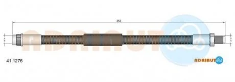 RENAULT Шланг торм.задн.Opel Movano, Master 98- ADRIAUTO 41.1276