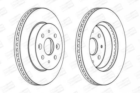PARTS KIA Тормозной диск передн.Rio 1.3/1.5 00- CHAMPION 562557CH