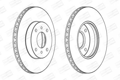 NISSAN Диск тормозной передн.Almera,Primera 96- CHAMPION 562232CH