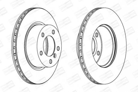 BMW Диск тормозной передний E81/E87/E88/E90 05- CHAMPION 562317CH