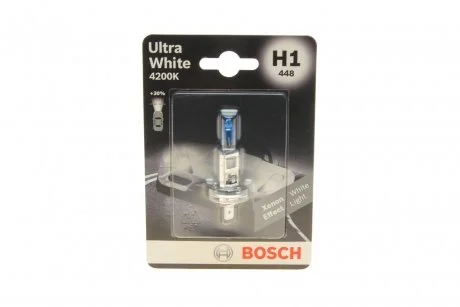 Лампочка Ultra White галоген H1 (12 В, 55 Вт, тип гнізда: P14,5S) 1 987 301 088 BOSCH 1987301088
