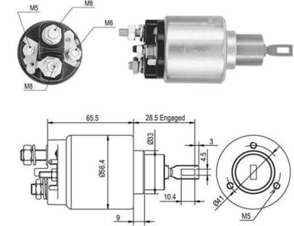 Втягивающее реле BMW E34 [940113050048] MAGNETI MARELLI AME0048