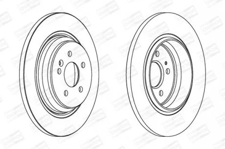 Диск гальмівний задній (кратно 2) MB M-Class (W163) CHAMPION 562323CH