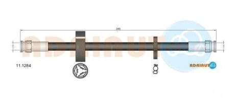 FIAT Шланг тормозной задний Bravo 1.8,2.0 95- ADRIAUTO 11.1284