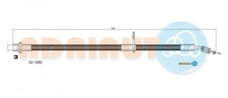 TOYOTA Шланг тормозной пер. лев. Avensis -00 ADRIAUTO 52.1260
