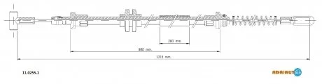 Трос зупиночних гальм ADRIAUTO 11.0255.1