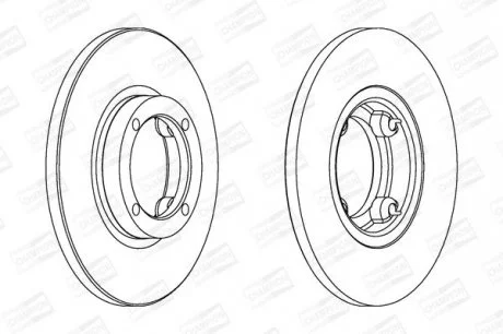 DAEWOO Диск тормозной передн. Matiz 0.8/1.0 CHAMPION 562138CH