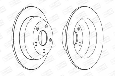 JEEP Диск тормозной задн.Grand Cherokee 99- CHAMPION 562148CH (фото 1)