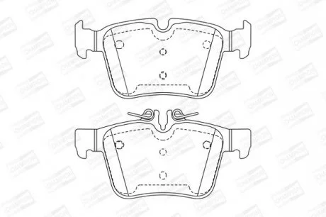 Колодки гальмівні дискові задні MB C-Class (14-) CHAMPION 573609CH