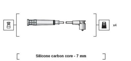 Высоковольтные провода BMW 3 E36 1.6 MAGNETI MARELLI MSK1269