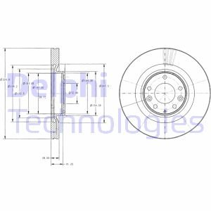 MAZDA Тормозной диск передн.Mazda CX-7/9 07- Delphi BG9104