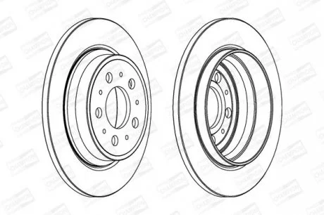 VOLVO Диск тормозной задн.S60/S80 V70/XC70 CHAMPION 562174CH