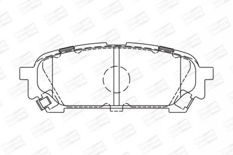 Колодки гальмівні дискові задні Subaru Forester (SG_) (02-12), Impreza Estate (GG) (00-08) CHAMPION 572529CH