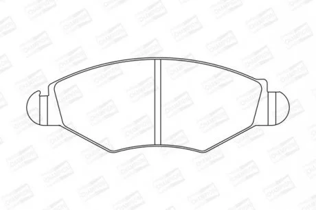 Гальмівні колодки пер. Kangoo 97-08 (Bosch) CHAMPION 573051CH