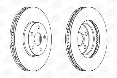 TOYOTA Диск тормозной передн.Celica 99-05 CHAMPION 563051CH (фото 1)