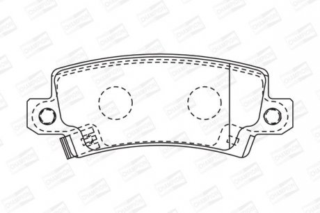 Колодки тормозные дисковые задние TOYOTA Corolla CHAMPION 572492CH (фото 1)