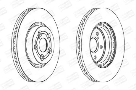 Диск тормозной передний (кратно 2шт.) Toyota Avensis (03-08) CHAMPION 562439CH