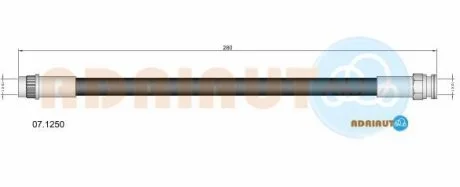 CITROEN Шланг тормозной задн. Berlingo ADRIAUTO 07.1250