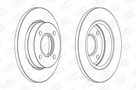 FORD Диск тормозной передний Fiesta 95- CHAMPION 562038CH