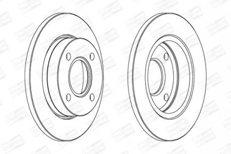 Гальмівний диск перед. FIESTA 95-02 компл. 2шт CHAMPION 562038CH