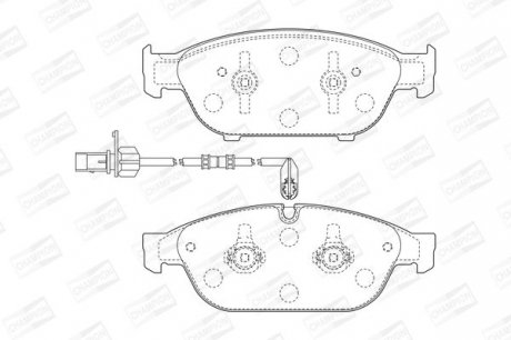 Колодки гальмівні дискові передні AUDI A6 (4G2, C7, 4GC) CHAMPION 573381CH