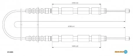 CITROEN Трос ручного тормоза Jumper 94- ADRIAUTO 07.0285