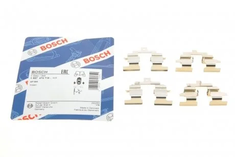 Гальмівні аксесуари (Монтажний комп-кт колодки) BOSCH 1987474715