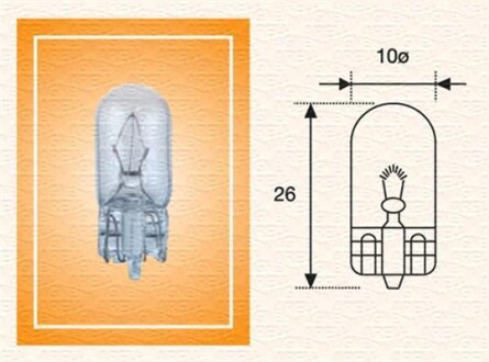 W3W 24V3W Автолампа безцокольная MAGNETI MARELLI W3W 24