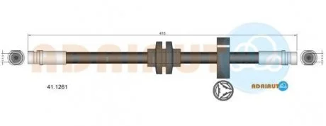RENAULT Шланг гальмівний пров. Laguna 01- ADRIAUTO 41.1261