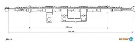 MAZDA Трос ручного тормоза прав.626 92- ADRIAUTO 22.0242