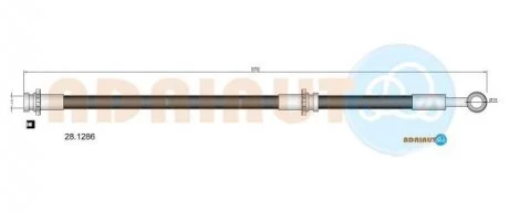 NISSAN Шланг тормозной зад. Almera 98- ADRIAUTO 28.1286