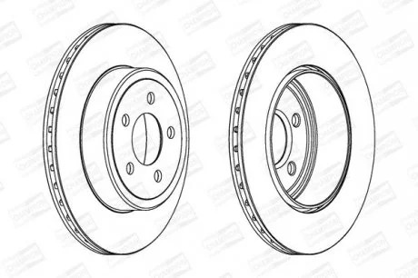 Гальмівний диск задн. CHRYSLER 300C 04- CHAMPION 563034CH-1
