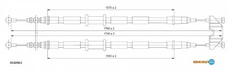 Трос зупиночних гальм ADRIAUTO 33.0238.1 (фото 1)