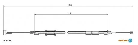 FIAT Трос ручного торм.Ducato 06- ADRIAUTO 11.0218.2