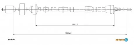 RENAULT Трос сцепления Laguna 2.0 ADRIAUTO 41.0104.1