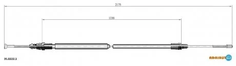 PEUGEOT Трос ручн.тормоза 407 05- ADRIAUTO 35.0222.1
