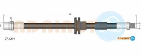 DB Шланг тормозной пер W124 93- ADRIAUTO 27.1214