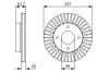 Диск тормозной (передний) Nissan NV200 10- (256,5x26) (вентилированный) BOSCH 0986479535 (фото 9)