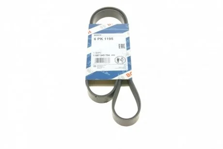 Ремінь генератора MB Citan 12- (6PK1195) BOSCH 1987945704