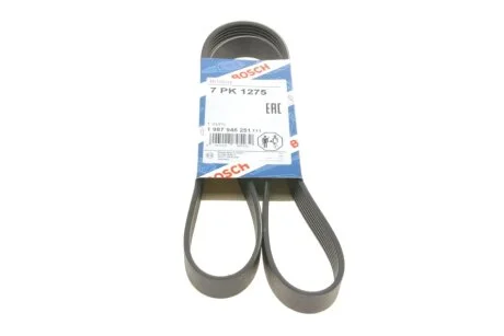 Ремінь генератора VW Touareg 3.0 Hybrid 10-18/Audi A4/A6/A7/Q5/Q7 3.0TFSI 08-17 (7PK1275) BOSCH 1987946251