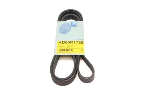 Ремінь генератора поліклиновий BLUE PRINT AD06R1725