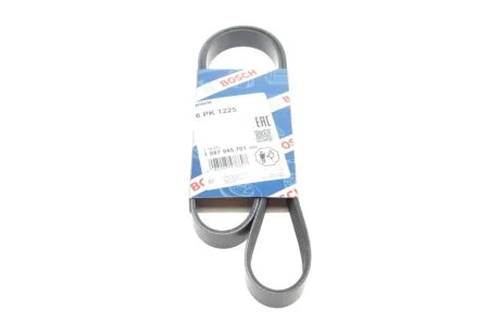 Ремінь генератора Citroen Nemo/Fiat Fiorino/Peugeot 206 1.4/1.8 03- (6PK1225) BOSCH 1987945701