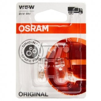 Автолампа (5W24VW2,1X9,5D10X) OSRAM 2845-02B