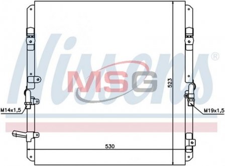 Радиатор кондиционера TOYOTA LAND CRUISER 100 (UZJ100) 98-,LAND CRUISER AMAZON (UZJ100) 98-,PRADO (U NISSENS 94053