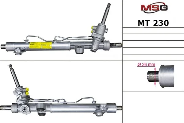 Рейка кермова з ГПК нова Mitsubishi Eclipse 06-12. Mitsubishi Galant 04-12 MSG MT230 (фото 1)