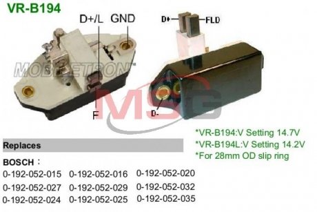 Регулятор напряжения IB378 MOBILETRON VRB194