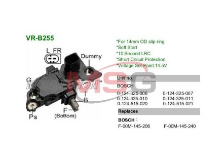 Регулятор напруги генератора 1 MOBILETRON VRB255