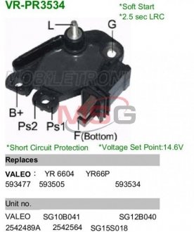 Регулятор генератора M551 MOBILETRON VRPR3534